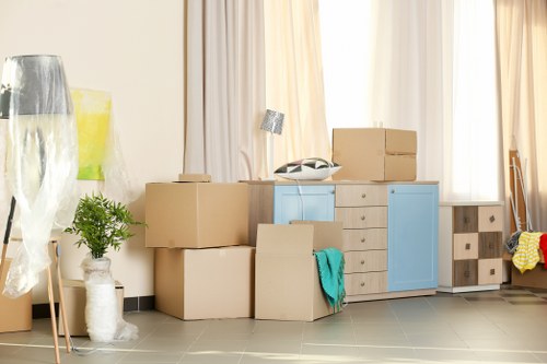 Mobile self storage container delivered for a Stockwell home move