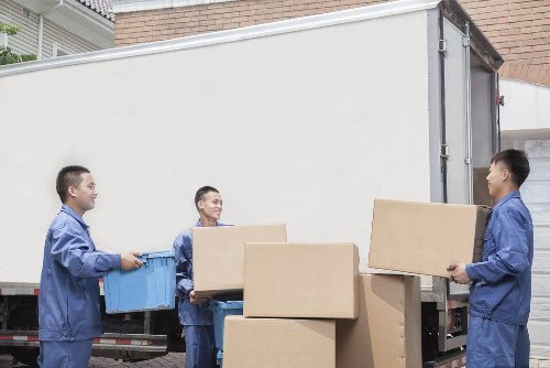 Boxes and furniture prepared for selfstorage in Stockwell