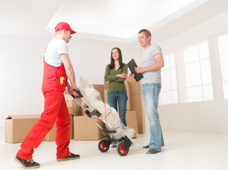 Stockwell residents moving furniture and boxes into storage